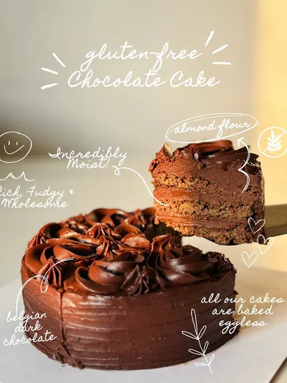 This is what pure, guilt-free indulgence looks like. My gluten-free Belgian chocolate cake is made with wholesome almond flour, making it incredibly moist, fudgy, and rich.