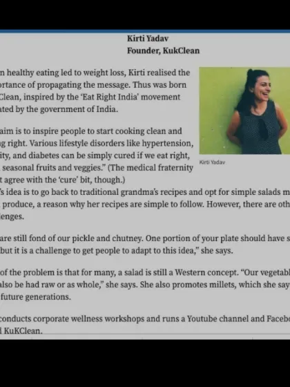 Being featured here for my work with KuKClean was a reminder of my mission. My aim is to inspire people to start cooking clean by going back to traditional grandma's recipes and eating local, seasonal produce.