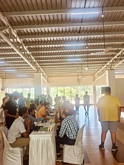 Another angle of our inter-society event, showing the scale and engagement from the community. Our team manages the entire event so participants can focus on their games.