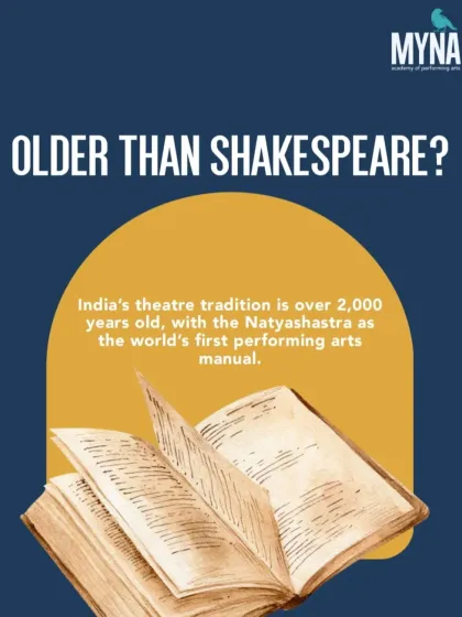 The Natyashastra, the world's first performing arts manual, makes India's theatre tradition older than Shakespeare.