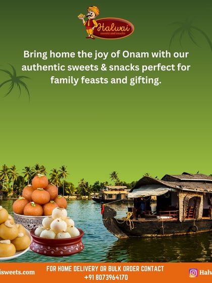 Bring home the joy of Onam with our authentic sweets and snacks, perfect for family feasts and gifting. Our ladoos and rasgullas add sweetness to your Sadhya.