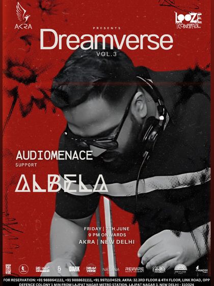 My personal Audiomenace flyer for Dreamverse Vol. 3, where I unleashed some mad tech tunes alongside other talented artists.