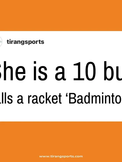 A little inside joke for the badminton community. You know it's a red flag! Keeping things fun and relatable is part of our brand.