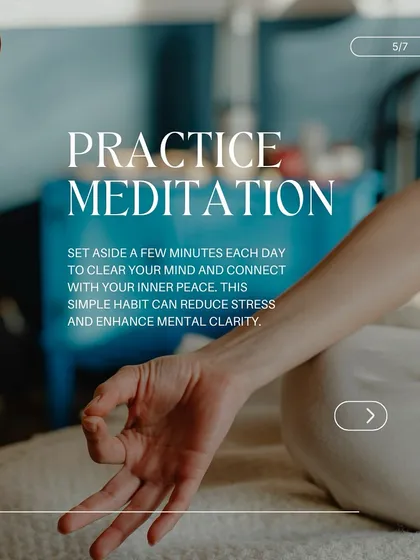 Practice daily meditation to find your inner peace. Setting aside just a few minutes each day to clear your mind, as shown by the Jnana Mudra in this image, can significantly reduce stress and enhance mental clarity.