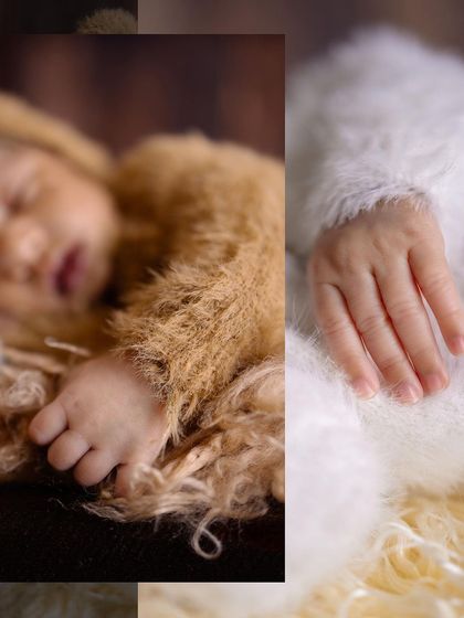 A duplicate of image 30, a detailed collage of newborns' hands.