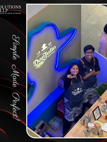 Our mixologist Amisha Singh and a team member at the stylish Don Julio branded bar.