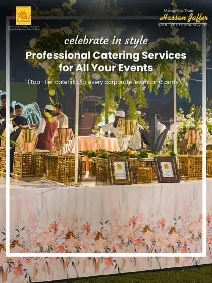 Celebrate in style with our professional catering services for all your events. This shot captures the bustling energy of a grand buffet, showcasing our ability to handle top-tier catering for large corporate events and parties.
