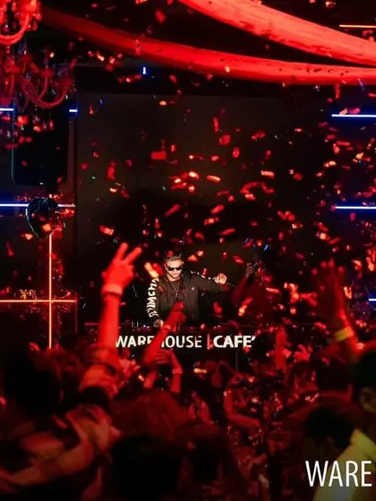 The moment the confetti drops at Warehouse Cafe in Nagpur. It's a visual spectacle that makes the peak of the night even more memorable for the crowd.