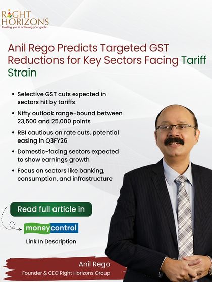 Here, our Founder, Anil Rego, predicts targeted GST reductions for key sectors facing tariff strain. This insight, featured in Moneycontrol, demonstrates our forward-looking analysis on policy moves and their market impact.