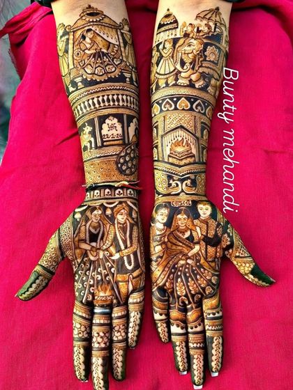 Bunty Rajasthani Mehandi - Bridal Mehendi Personalised Story & Portrait Mehendi photo 23