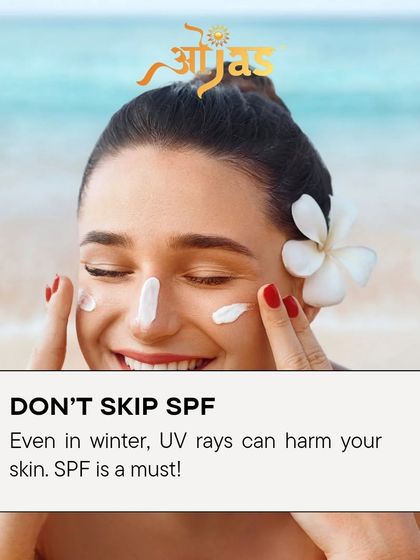 Don't skip SPF, even in winter. Harmful UV rays can still damage your skin on cloudy or cold days, so daily sun protection is a must for preventing premature aging.