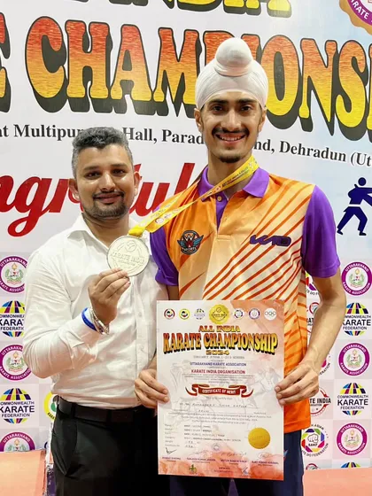 Receiving my Senior National silver medal. This was my first time reaching the finals, a huge milestone that has only made me hungrier for the top spot.