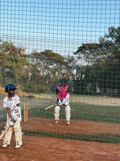 At our academy, passion for cricket has no age limit. This net session shows one of our youngest players, 8 year old Varad, training alongside Nikhil, a 43 year old adult player, proving that it's never too early or too late to chase your dream.