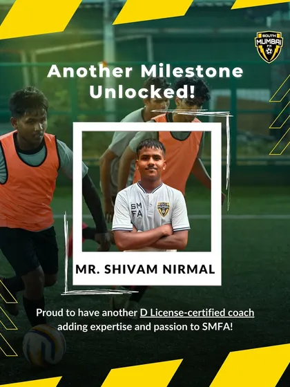 Another milestone unlocked. We are proud to have Coach Shivam Nirmal, another D-License certified coach, adding his expertise and passion to SMFA.