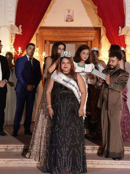 The official crowning of the Maven Ms Plus Size East India 2024 winner. She looks absolutely regal.