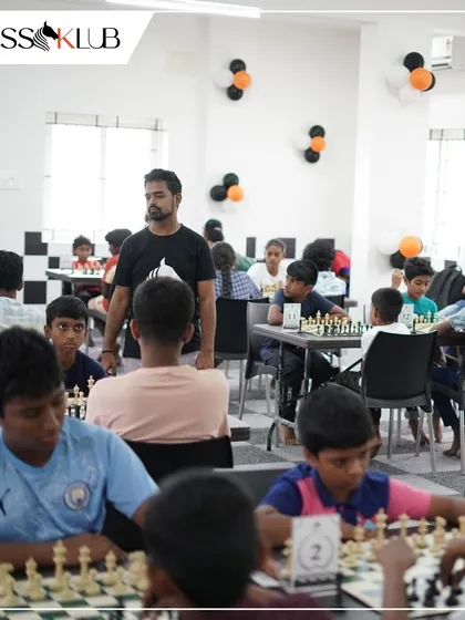 A wide view of our Coimbatore center filled with enthusiastic players during the opening tournament. We love seeing our new spaces come alive with the spirit of competition.