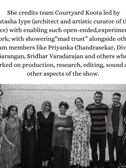 The 'Many Moons' team, a group of artists and collaborators who, with our "mad trust", brought this open-ended, experimental work to life. This is the kind of creative community we love to foster.