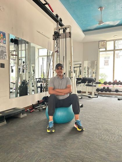 Another seated pose.