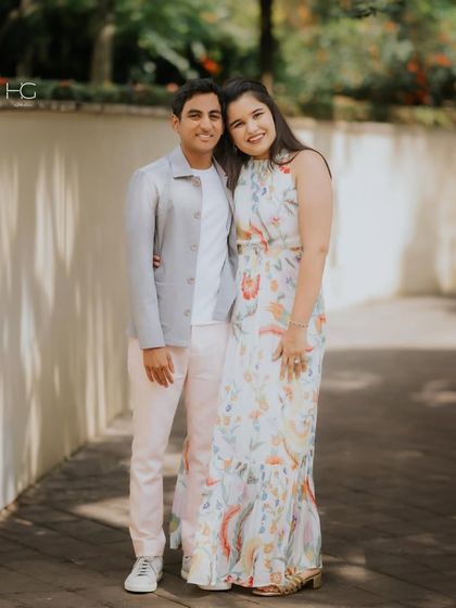 Shanay Jhaveri making a statement in a casual shacket paired with pink trousers. This is a great example of relaxed, modern festive dressing.