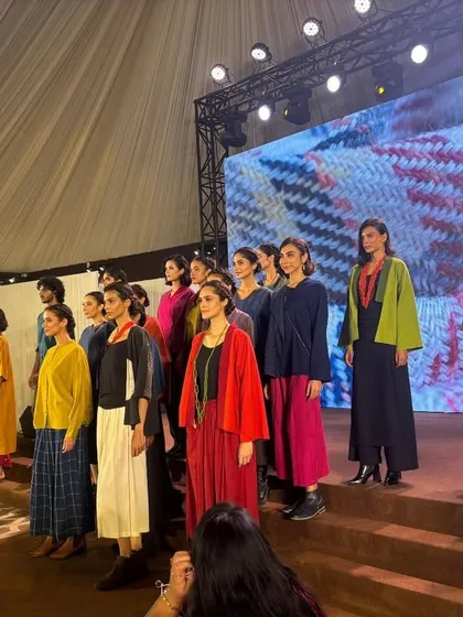 Our students get exposure to the biggest names in the industry. This is a glimpse from a Khadi runway show hosted by the Fashion Design Council of India (FDCI), where our students learned about sustainable couture firsthand.
