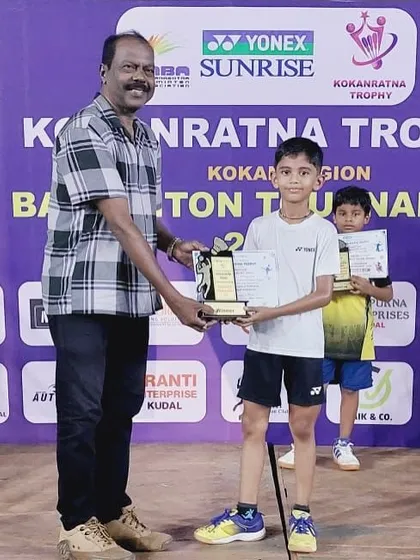 Hard work pays off. We are incredibly proud of our student, Vihaan Gaikwad, here receiving the winner's trophy for the U/11 category at the Kokanratna Trophy tournament.