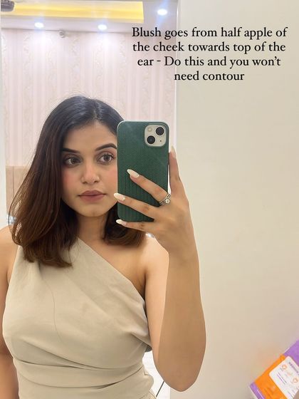 Here's a makeup tip I wish I knew sooner. Apply blush starting from the half apple of your cheek and blend it upwards towards the top of your ear. Do this, and you won't even need to contour for a lifted look.