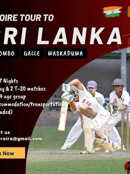 We believe real growth happens when you play in new conditions. This is an example of our U-14 international cricket tour to Sri Lanka, where we handle everything from matches to accommodation.