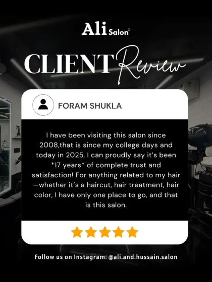 Seventeen years of complete trust. This is not just a review; it's a relationship built on consistent results. For anything related to hair, from cuts to color to treatments, my clients know they have one place to go.