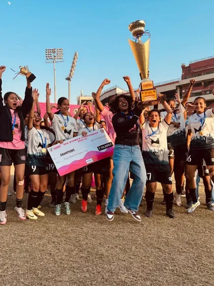 A captain's pride. The team celebrating their championship win, a moment of pure joy and accomplishment.