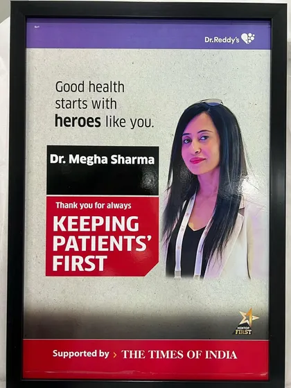 A wonderful token of appreciation from Dr. Reddy's and The Times of India. It's a great motivation to always keep my patients' health and well-being first.