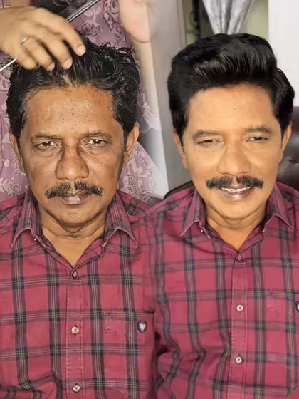 A quick look at the before and after for my Chithapa's makeover. My goal is always to make you look like the best version of yourself, neat, sharp, and confident, no matter your age.