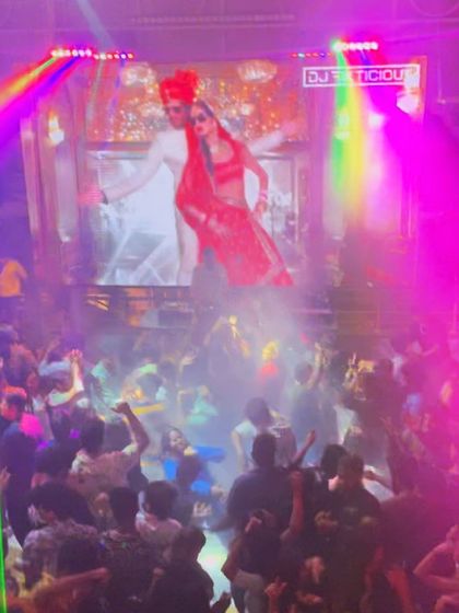 Another example of my VJ work, where I use iconic Bollywood wedding imagery to complement a romantic track, making the whole club feel the love.