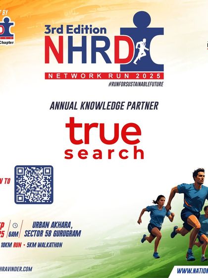 Proud to announce True Search as the Annual Knowledge Partner for the NHRD Network Run.