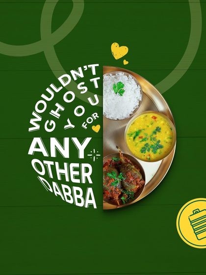 Wouldn't ghost you for any other dabba. This one's my soulmate. A quirky graphic for those who are truly committed to their tiffin.