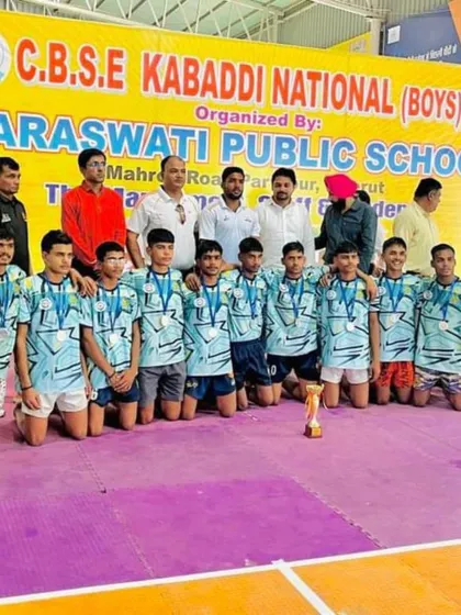 We compete on the biggest stages. Here is our team celebrating a 2nd place finish at the C.B.S.E. Kabaddi National (Boys) tournament.