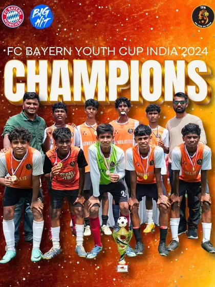 A massive achievement for our team, crowned champions of the FC Bayern Youth Cup India 2024. This victory is a testament to our high-level coaching and our players' dedication.