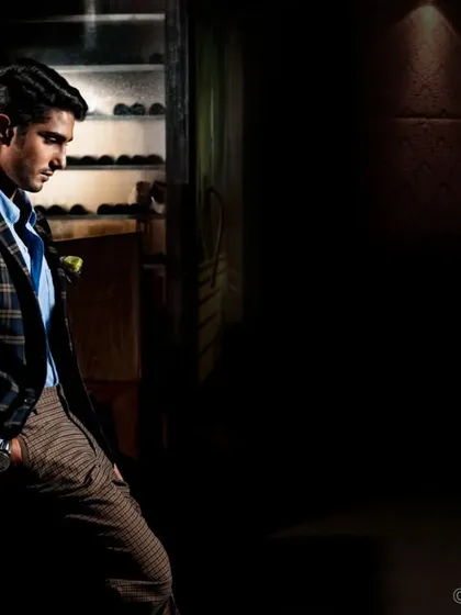 A moody and sophisticated portrait of Prateik Babbar for Hello! Magazine. I used dramatic, low-key lighting to create a sense of introspection and style.