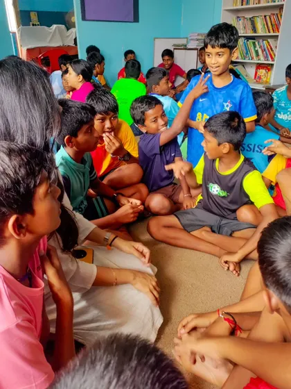 The children are full of energy and excitement as they interact with Megha Ray. Her visit brought so much happiness and reinforced the idea that they are seen and valued.