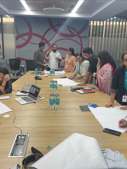 Participants collaborate on a group activity during a workshop. These exercises are designed to translate theoretical concepts of image management into practical, team-based application.