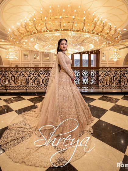 Another stunning portrait of the bride, with her name elegantly scripted over the image. This personalized touch makes the photo feel even more special and announcement-ready.