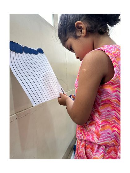 Snip, snip. Every little cut is a big step toward stronger fine motor development. This focused activity helps build hand strength and confidence.