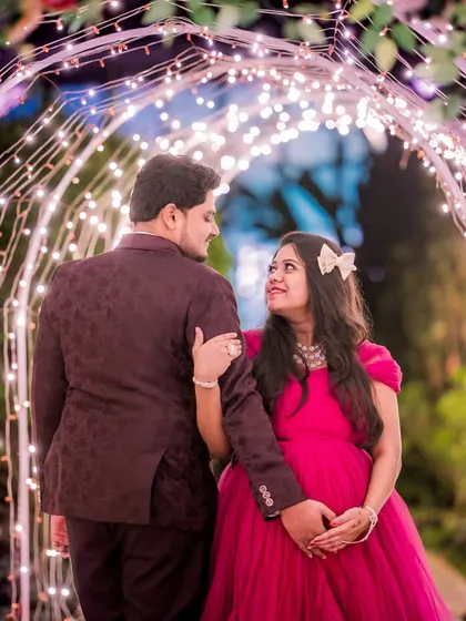 A walk through our floral and light archway makes for a truly enchanting photo, combining the beauty of nature with the magic of fairy lights.