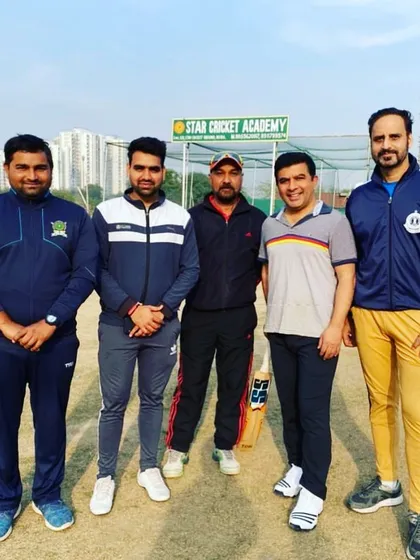 Our Head Coach Jayant Sanwal with BCCI and IPL match referee Shakti Singh during his visit. We ensure our players get guidance from experienced figures in Indian cricket.