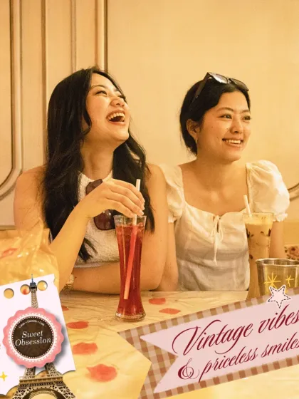 Vintage vibes and priceless smiles. The genuine laughter of friends enjoying their time together is what fills my cafe with pure joy.