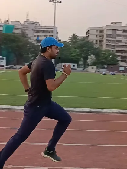 In my element, running on the track. Consistent training is everything.