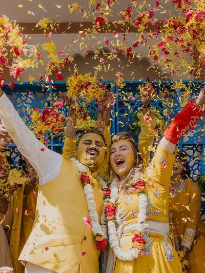 The Haldi ceremony is pure, unadulterated joy. I love capturing the explosion of color, laughter, and energy as friends and family shower the couple with love and turmeric. My candid approach ensures these fun-filled moments are preserved forever.