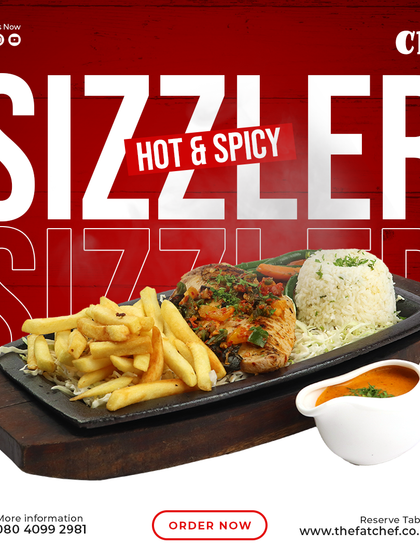 Our 'bird's eye chili' Peri Peri Chicken Sizzler is a favorite for those who like it hot and spicy. It's a full meal that packs a flavorful punch.