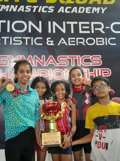 More moments of triumph from various competitions, showcasing our gymnasts with their medals, trophies, and proud coaches.