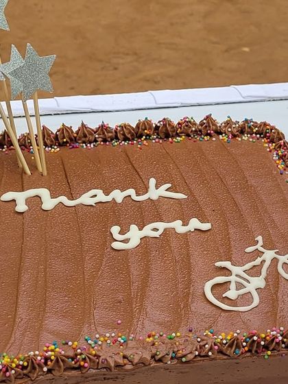 A special thank you cake to celebrate the success of our Garage Sale. We couldn't do it without our amazing community and partners.