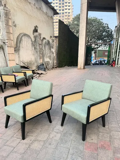 A pair of the commercial lounge chairs.